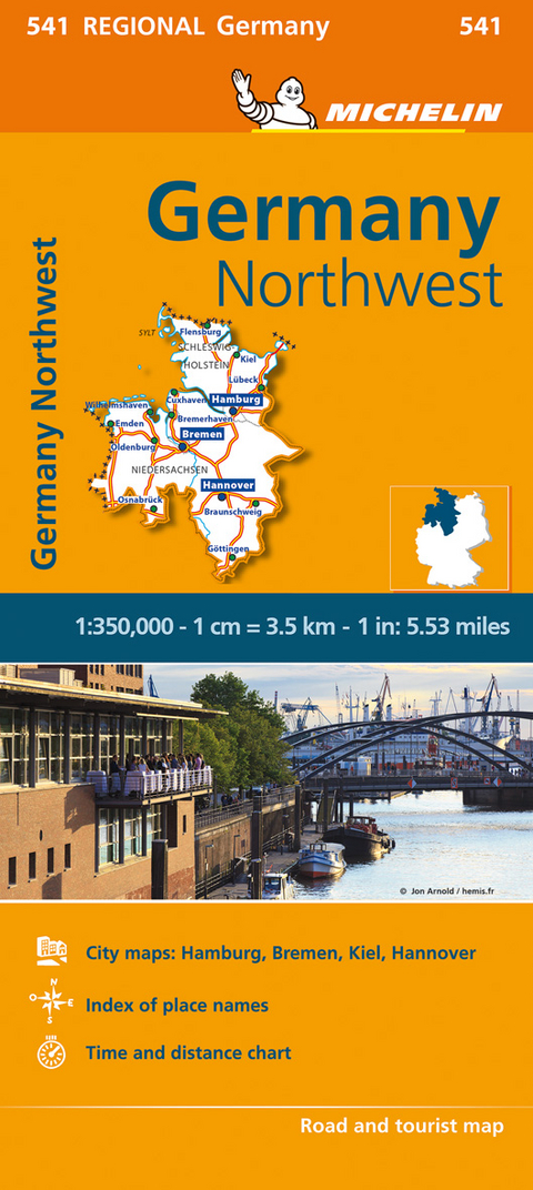 Germany Northwest - Michelin Regional Map 541 -  Michelin