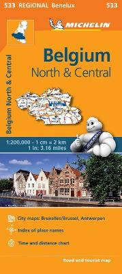 Belgium North & Central - Michelin Regional Map 533 -  Michelin