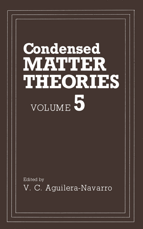 Condensed Matter Theories - Valdir C. Aguilera-Navarro