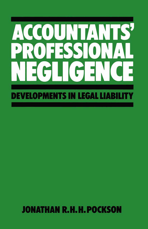 Accountants’ Professional Negligence - Jonathan R.H.H. Pockson