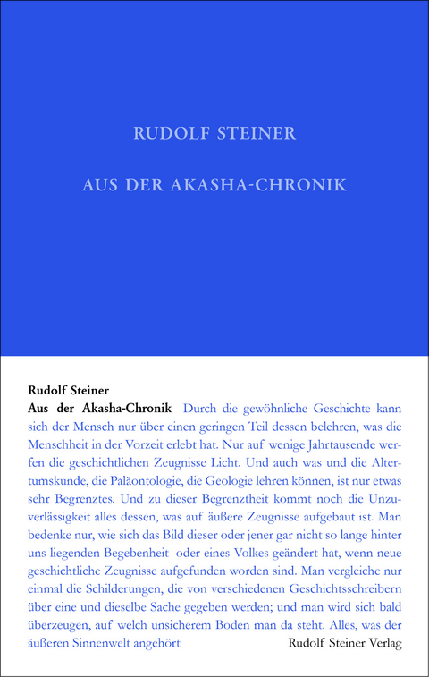 Aus der Akasha-Chronik - Rudolf Steiner