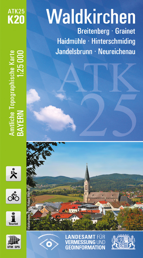 ATK25-K20 Waldkirchen (Amtliche Topographische Karte 1:25000) - Breitband und Vermessung Landesamt für Digitalisierung  Bayern