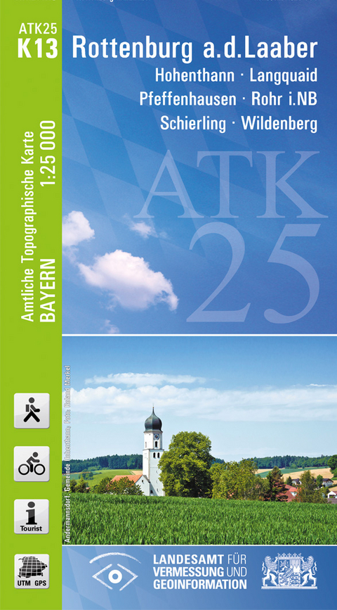 ATK25-K13 Rottenburg a.d.Laaber (Amtliche Topographische Karte 1:25000) - Breitband und Vermessung Landesamt für Digitalisierung  Bayern