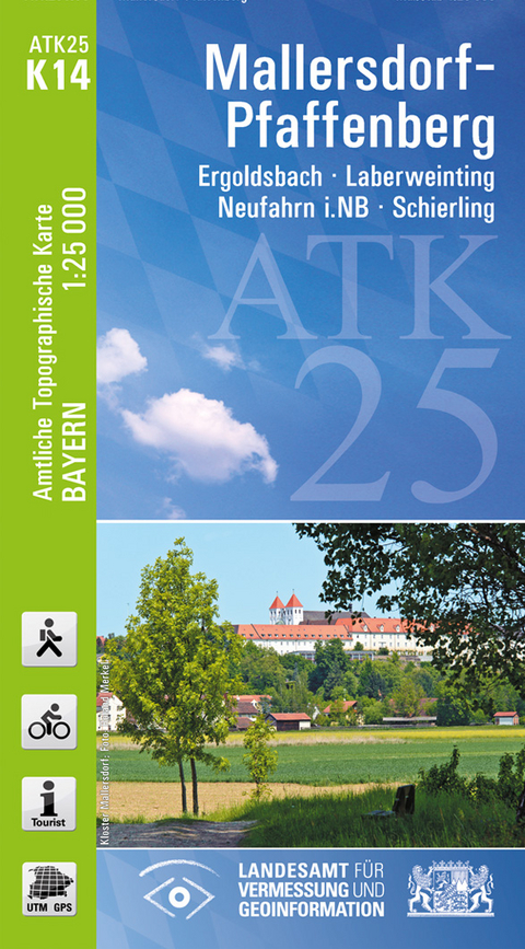 ATK25-K14 Mallersdorf-Pfaffenberg (Amtliche Topographische Karte 1:25000) - Breitband und Vermessung Landesamt für Digitalisierung  Bayern