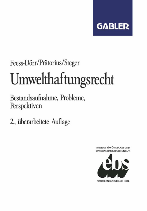 Umwelthaftungsrecht - Eberhard Feess