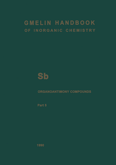 Sb Organoantimony Compounds - Marlies Mirbach, Markus Wieber