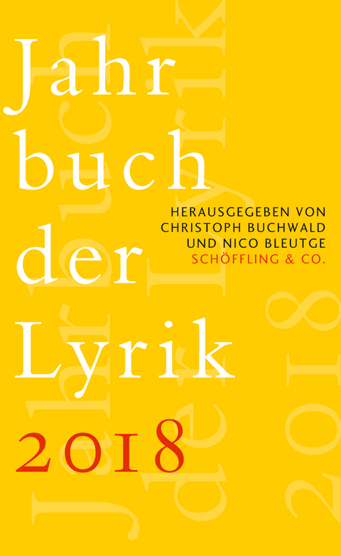 Jahrbuch der Lyrik 2018 - 