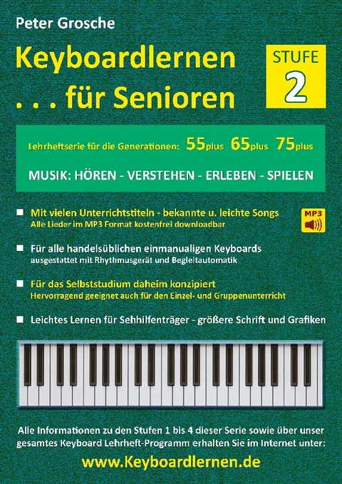 Keyboardlernen für Senioren (Stufe 2) - Peter Grosche