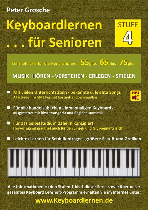 Keyboardlernen für Senioren (Stufe 4) - Peter Grosche