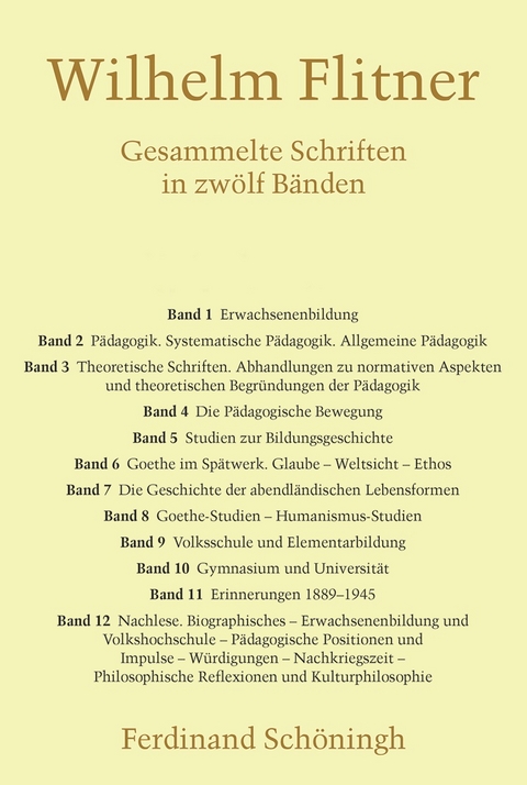 Gesammelte Schriften - Wilhelm Flitner