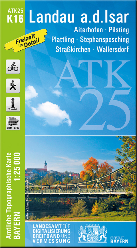 ATK25-K16 Landau a.d.Isar (Amtliche Topographische Karte 1:25000)