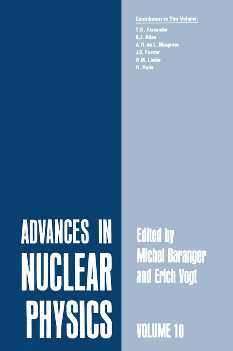 Advances in Nuclear Physics - Michel Baranger, Erich Vogt