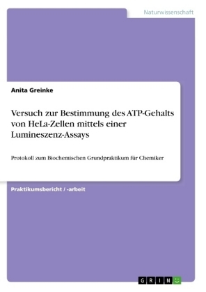 Versuch zur Bestimmung des ATP-Gehalts von HeLa-Zellen mittels einer Lumineszenz-Assays - Anita Greinke