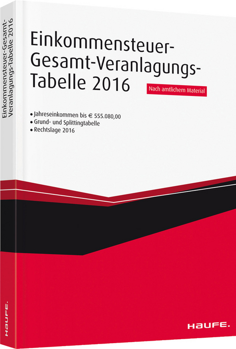 Einkommensteuer-Gesamt-Veranlagungstabelle 2018