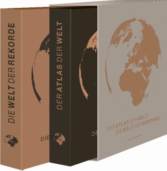 Weltatlas - Der Atlas der Welt, Die Welt der Rekorde - 2 Bände im Geschenkschuber