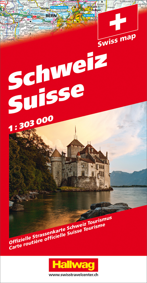 Schweiz 2018 Strassenkarte 1:303 000