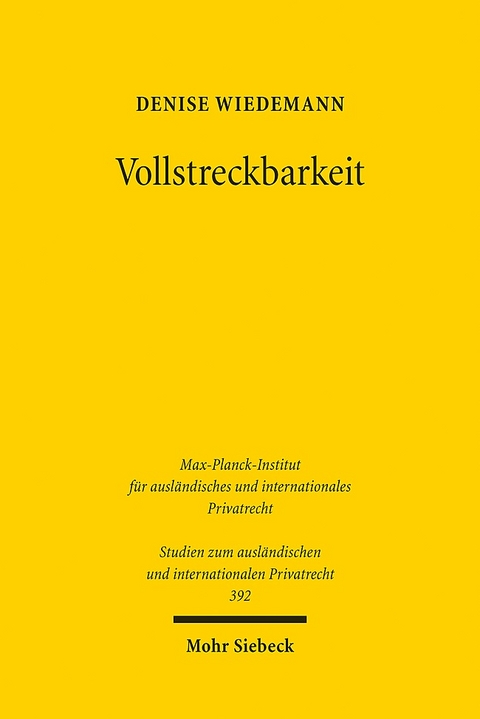 Vollstreckbarkeit - Denise Wiedemann