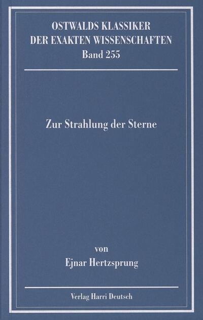 Zur Strahlung der Sterne (Hertzsprung)