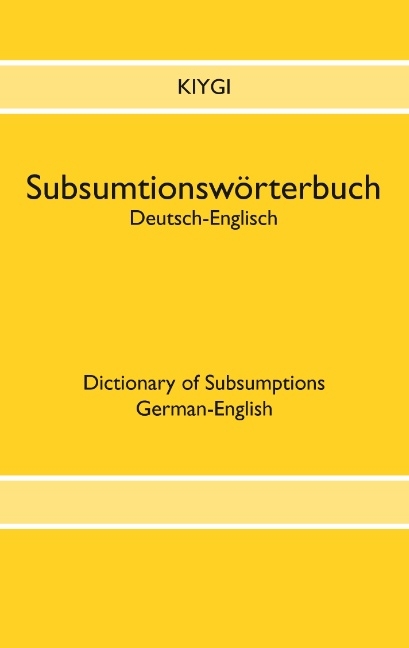 Subsumtionswörterbuch Deutsch-Englisch - Nazim Kiygi