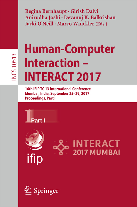 Human-Computer Interaction - INTERACT 2017 - 