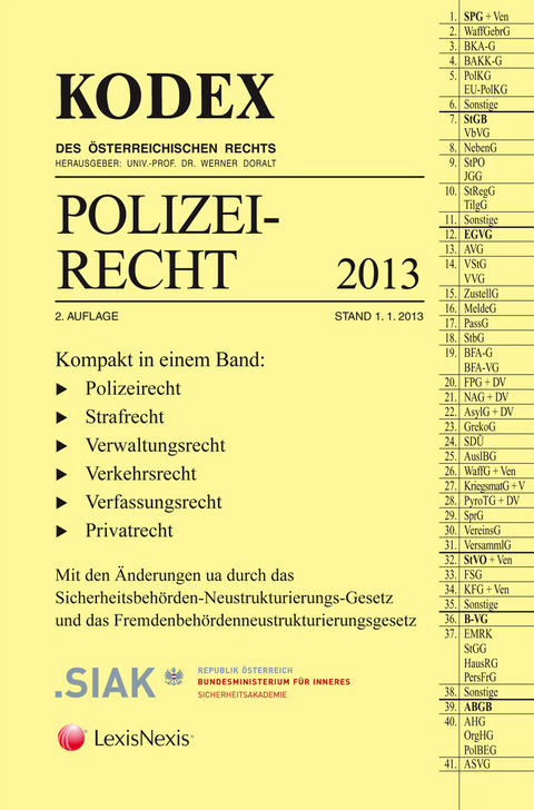 KODEX Polizeirecht 2013 - 