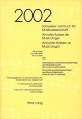 Schweizer Jahrbuch für Musikwissenschaft- Annales Suisses de Musicologie- Annuario Svizzero di Musicologia - 