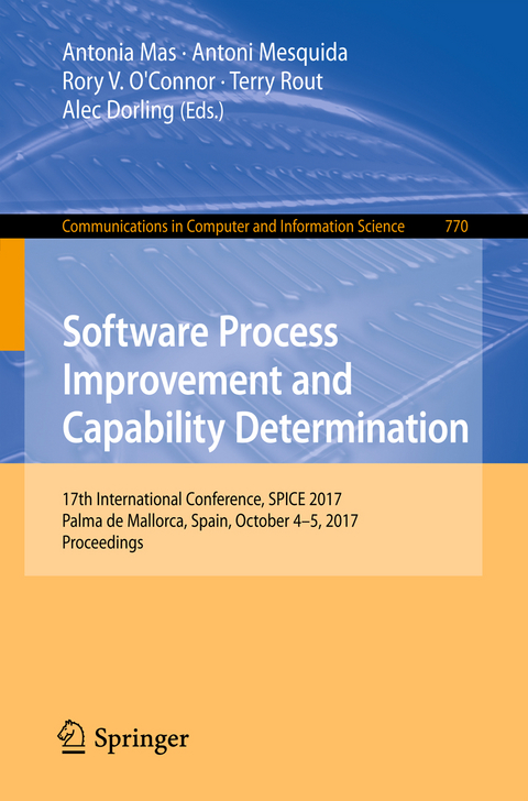 Software Process Improvement and Capability Determination - 