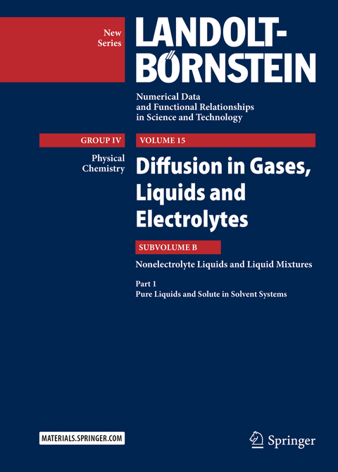 Diffusion in Gases, Liquids and Electrolytes - Jochen Winkelmann