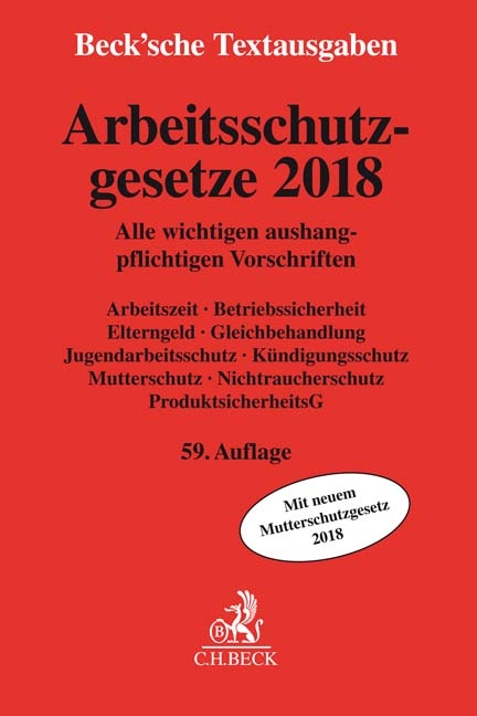 Arbeitsschutzgesetze 2018