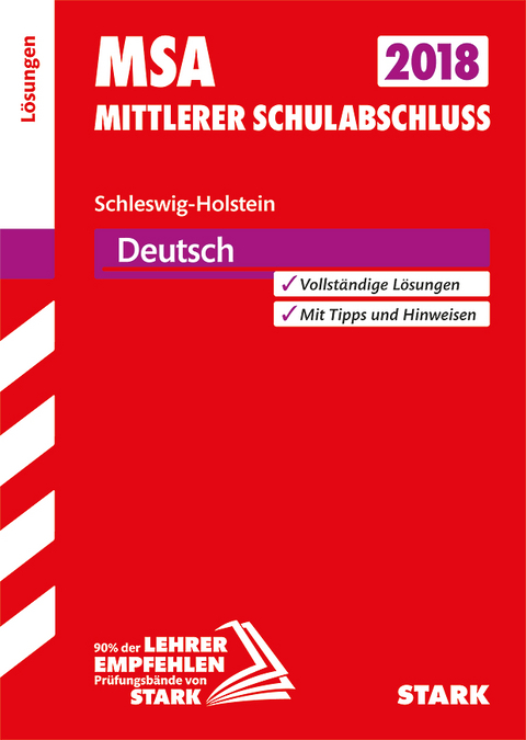 Lösungen zu Original-Prüfungen und Training MSA - Deutsch - Schleswig-Holstein