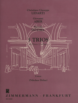 Drei Trios, Flöten. Partitur und Stimmen - Christian Joseph Lidarti