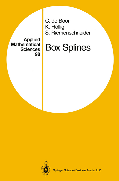 Box Splines - Carl de Boor, Klaus Höllig, Sherman Riemenschneider