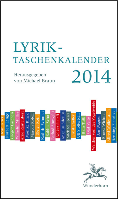 Lyrik-Taschenkalender 2014 - Bianca Döring, Kurt Drawert, Gerhard Falkner, Simone Kornappel, Brigitte Oleschinski, Silke Scheuermann, Urs Allemann, Nico Bleutge,  Ziebritzki