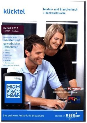 klickTel Telefon- und Branchenbuch inkl. Rückwärtssuche Herbst 2017, 2 CD-ROMs