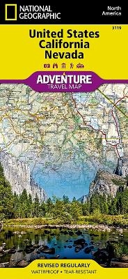 United States, California And Nevada Adventure Map - National Geographic Maps