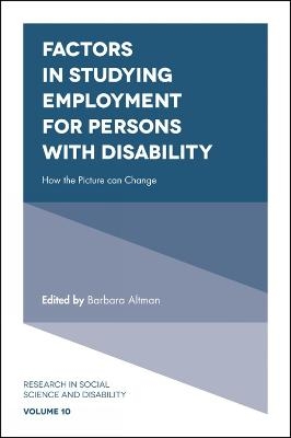 Factors in Studying Employment for Persons with Disability - 