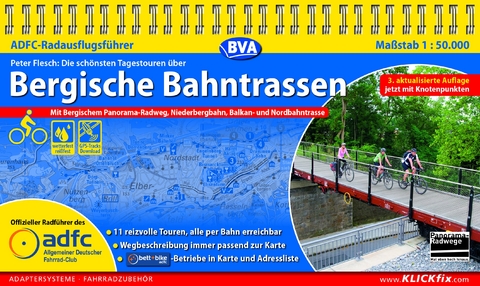 ADFC-Radausflugsführer Bergische Bahntrassen 1:50.000 praktische Spiralbindung, reiß- und wetterfest, GPS-Track Download - Peter Flesch