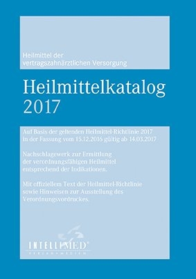 Heilmittelkatalog 2017 - Heilmittel der vertragszahnärztlichen Versorgung