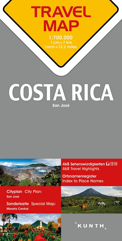 KUNTH TRAVELMAP Costa Rica 1:700.000