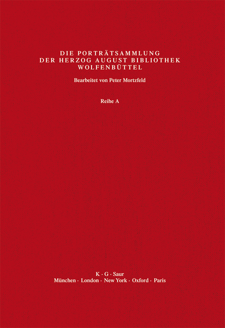 Katalog der Graphischen Porträts in der Herzog August Bibliothek... / Be - Bran - 