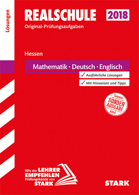 Lösungen zu Original-Prüfungen Realschule - Mathematik, Deutsch, Englisch - Hessen