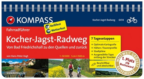 KOMPASS Fahrradführer Kocher-Jagst-Radweg - Von Bad Friedrichshall zu den Quellen und zurück - Hans-Peter Vogt