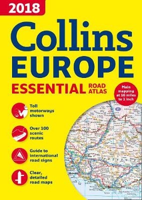 2018 Collins Essential Road Atlas Europe -  Collins Maps