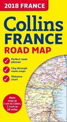 2018 Collins Map of France -  Collins Maps