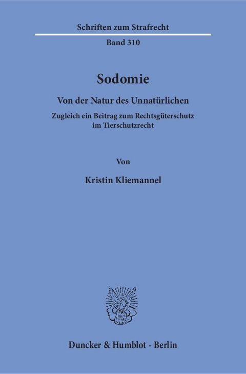 Sodomie. - Kristin Kliemannel