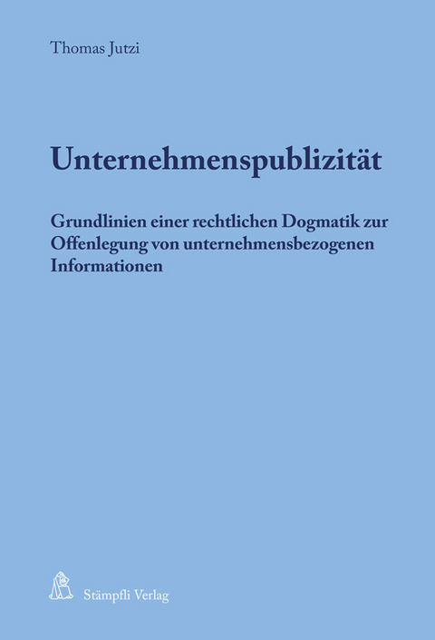 Unternehmenspublizität - Thomas Jutzi