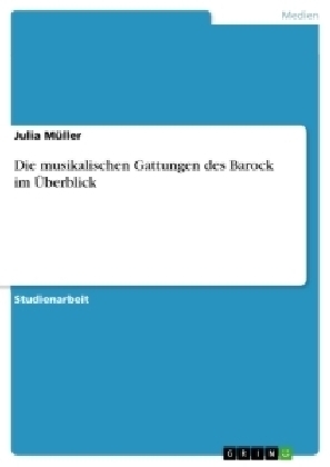 Die musikalischen Gattungen des Barock im Ãberblick - Julia MÃ¼ller