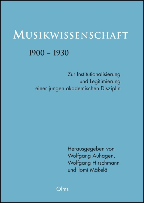 Musikwissenschaft 1900-1930 - 