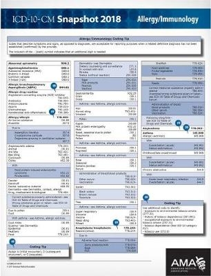 ICD-10-CM 2018 Snapshot Coding Cards: Allergy/Immunology - Kathy Giannangelo