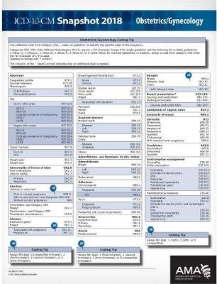 ICD-10-CM 2018 Snapshot Coding Cards: Obstetrics/Gynecology - Kathy Giannangelo